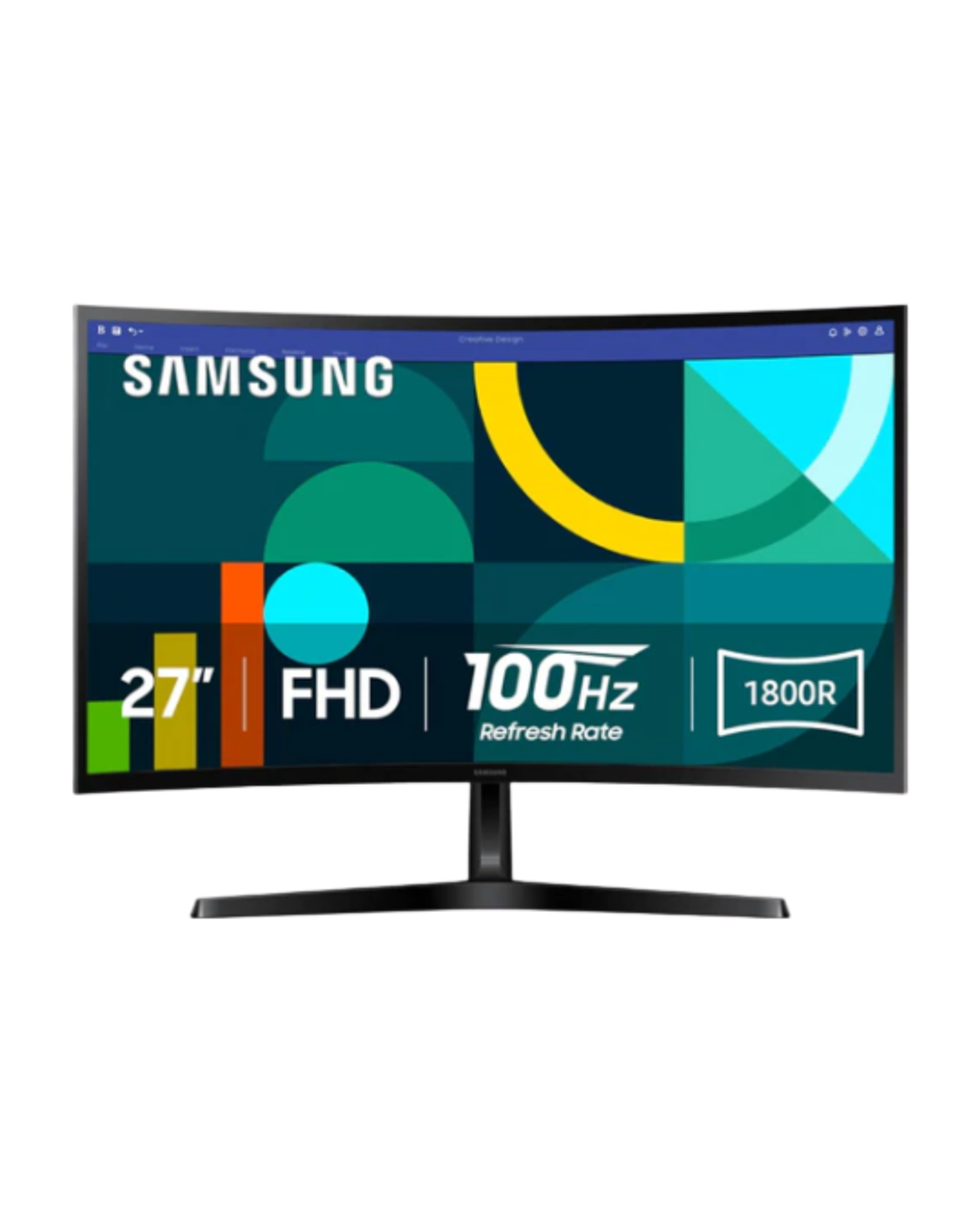 Samsung 27" Essential S3 Series FHD 1800R Curved Computer Monitor, 100Hz,  LS27D366GAN-C No Box