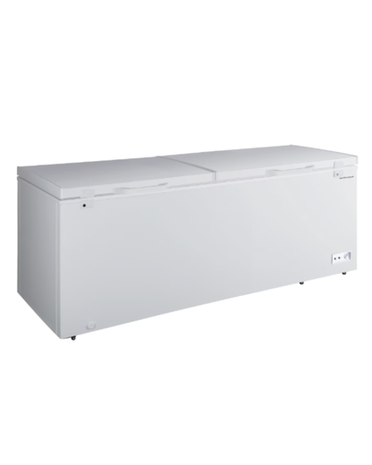 AC260021 Hamilton Beach 82 in 30 cu. ft. Manual Defrost Dual Door Chest Freezer in White - Dented