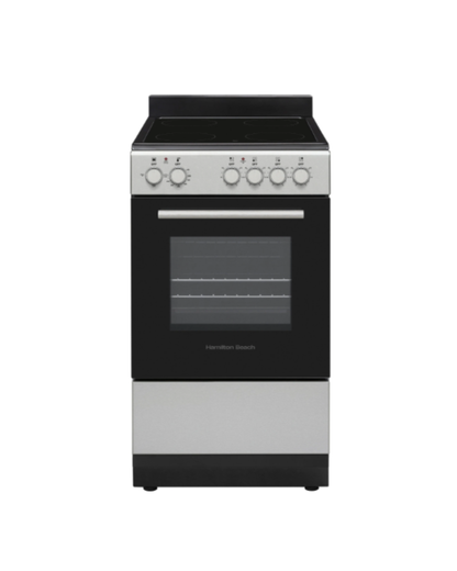 AC260005 Hamilton Beach 20 in. 4-Burner Electric Range Oven with Shallow Tray in Stainless Steel HBRC204-T - DENTED