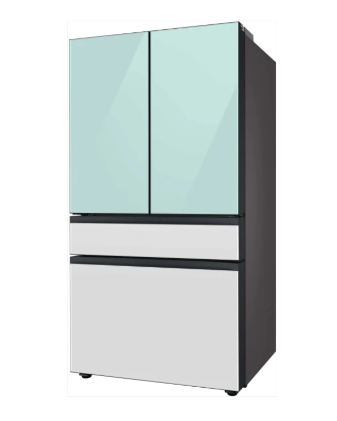 BLP00508 - Samsung - BESPOKE 29 cu. ft 4-Door French Door Smart Refrigerator with Beverage Center - Morning Blue Glass