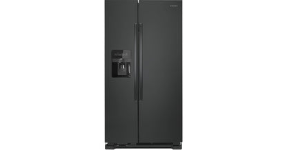 BLP00404 - Amana - 24.6 cu. ft. Side by Side Refrigerator with Dual Pad External Ice and Water Dispenser in Black - DENTED
