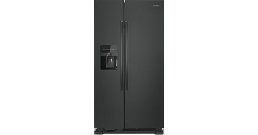 BLP00404 - Amana - 24.6 cu. ft. Side by Side Refrigerator with Dual Pad External Ice and Water Dispenser in Black - DENTED