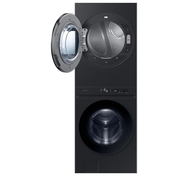 BLP01089 - Samsung Bespoke 4.6 cu. ft. Large Capacity Single Unit AI Laundry Hub Washer with 7.6 cu. ft.  Gas Dryer - WH46DBH500GVA