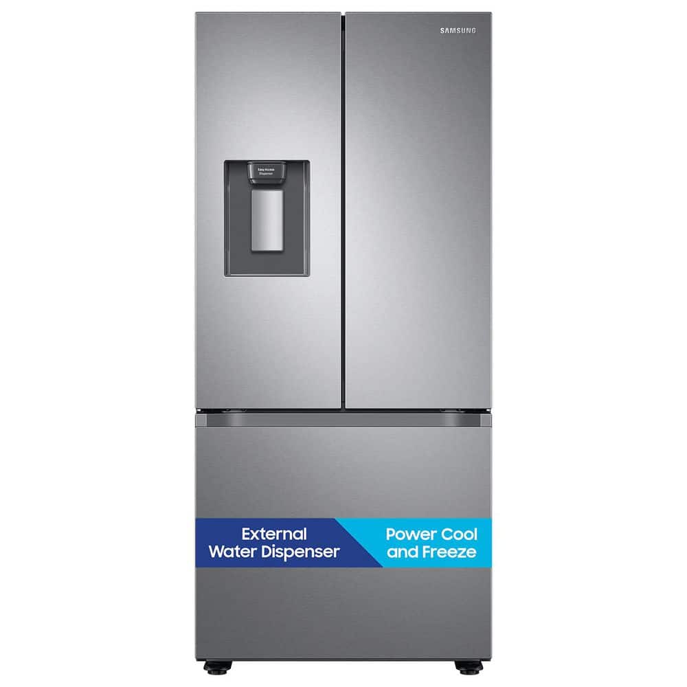 BLP01072 - Samsung 30 in. 22 cu. ft. Standard Depth Fingerprint Resistant Stainless Steel 3-Door French Door Smart Refrigerator - RF22A4221SRAA