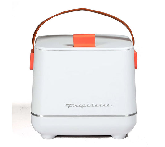 Frigidaire EFMIS308 Top Opening 6 Cans/4L Beverage Insulated Fridge Or Cooler Up To 8 Hrs, With Wall And Car Outlet  White EFMIS308-WHIT-R