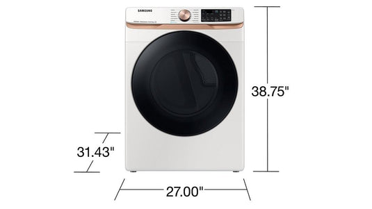 Smart Electric Dryer with Steam Sanitize+ and Sensor Dry - Ivory. - DVE50BG8300EA3 (0BNE5BBX900357F)
