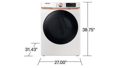Smart Electric Dryer with Steam Sanitize+ and Sensor Dry - Ivory. - DVE50BG8300EA3 (0BNE5BBX900357F)