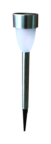 AC250869 Living Accents Silver Solar Powered LED Pathway Light