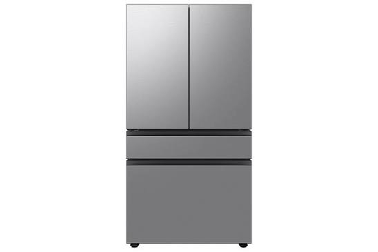 BLP00972 - Samsung Bespoke 29 cu. ft. Standard Depth 4-Door French Door Refrigerator in Stainless Steel with Beverage Center - RF70F29MERAA