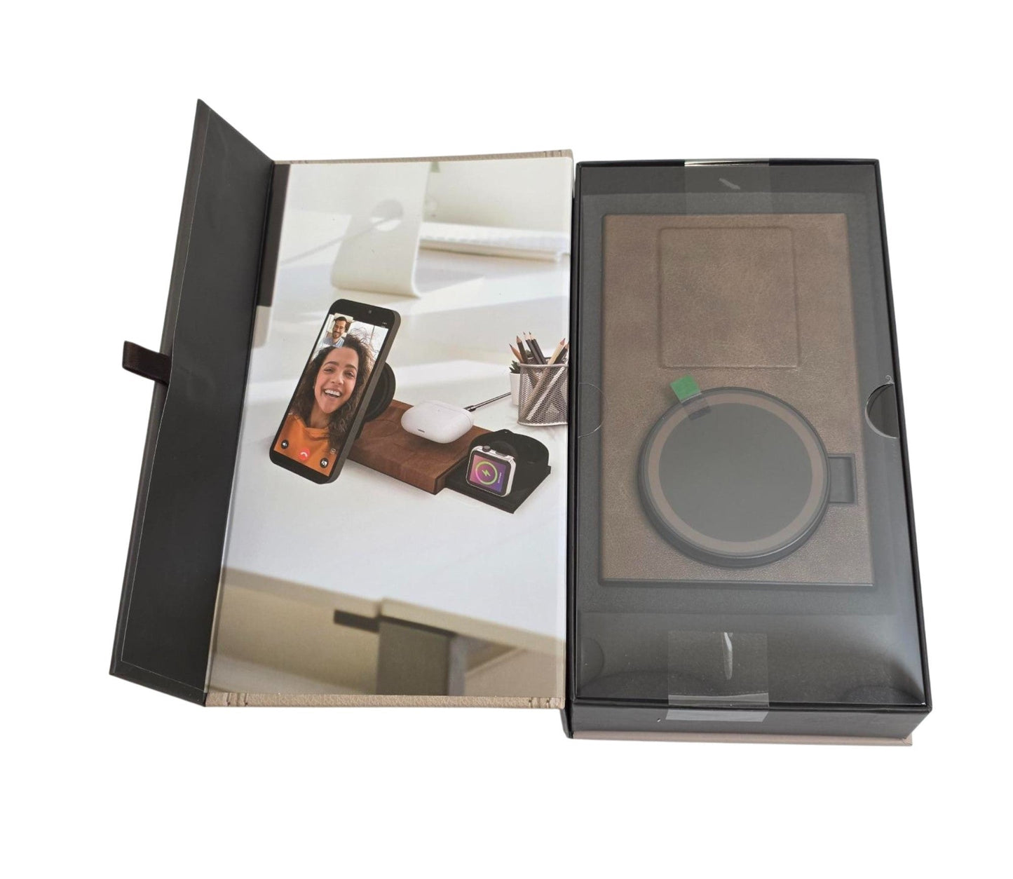It's Just Smart Allcharger MAX 3-IN-1 Wireless Charging Station, Magnetic wireless charging pad for compatible Smartphones, Earbuds, & Smartwatches