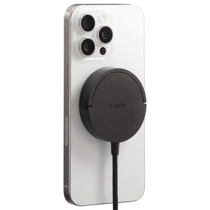 Mophie Qi2 Magnetic Wireless Charger with Kickstand, 15W Fast Charge, For iPhone and AirPods - QI2-PAD-KICK
