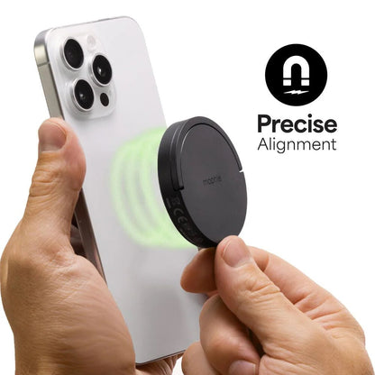 Mophie Qi2 Magnetic Wireless Charger with Kickstand, 15W Fast Charge, For iPhone and AirPods - QI2-PAD-KICK