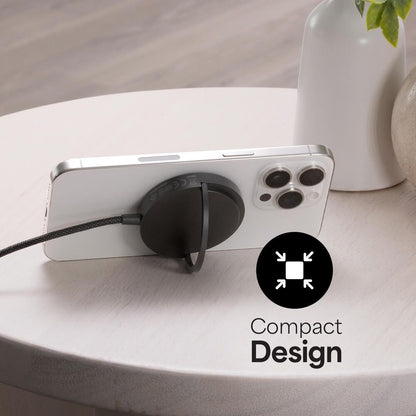 Mophie Qi2 Magnetic Wireless Charger with Kickstand, 15W Fast Charge, For iPhone and AirPods - QI2-PAD-KICK