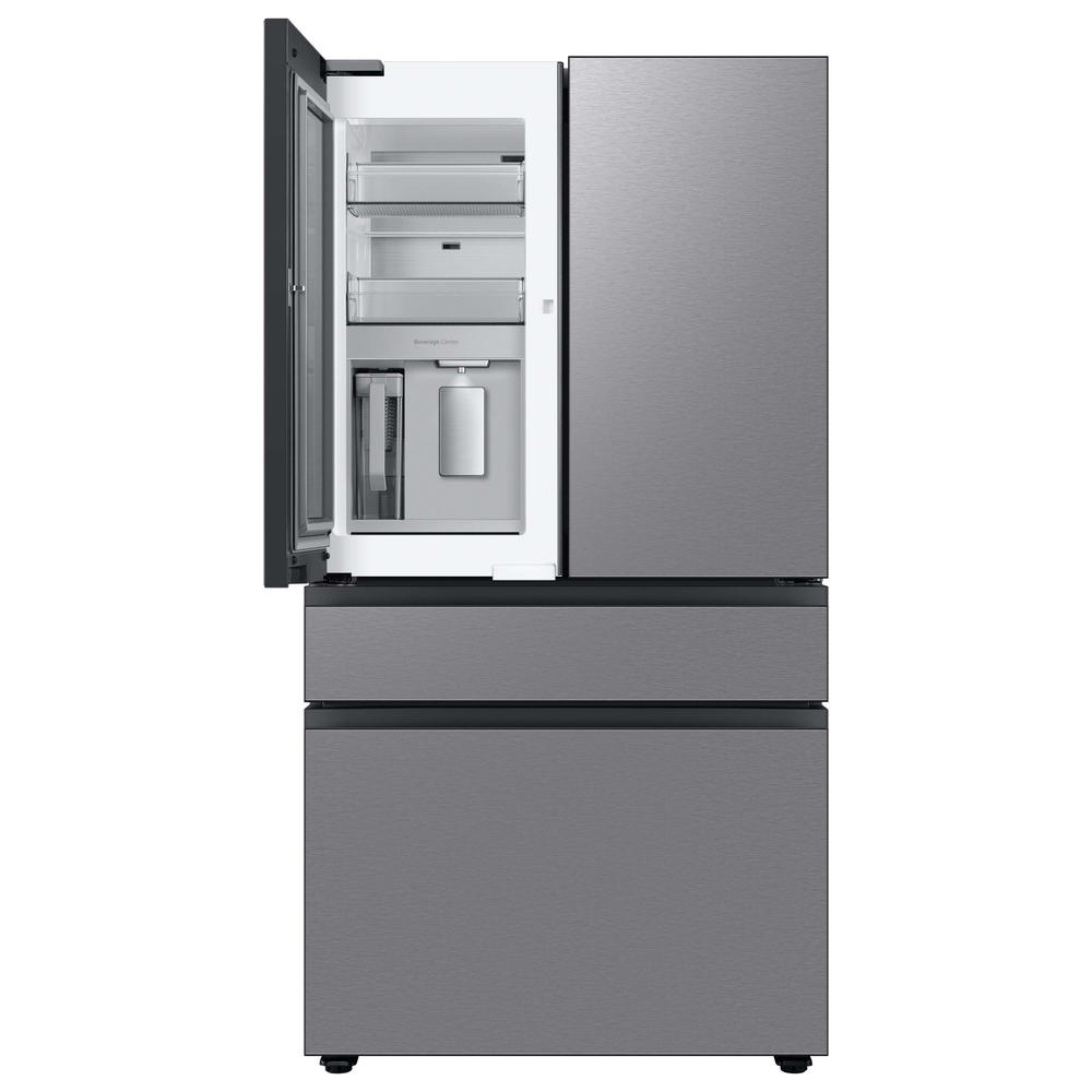 BLP00777 - Samsung Bespoke 29 cu. ft. Standard Depth 4-Door French Door Smart Refrigerator in Stainless Steel with Beverage Center - RF29BB8600QLA