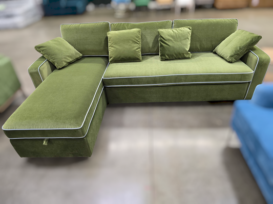 IDF240373 James Sectional Sleeper Sofa SE-173 Light Green