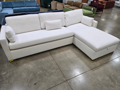 IDF240345 - Charly - Sectional Sleeper  Fabric  Limestone  MER-002