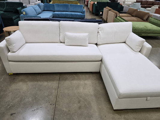 IDF240345 - Charly - Sectional Sleeper  Fabric  Limestone  MER-002