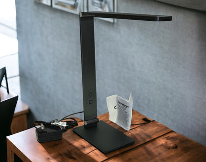 Electrix LED Slim Foldable T Desk Lamp 10W Black Brushed Aluminum 10C-0016 20846-000