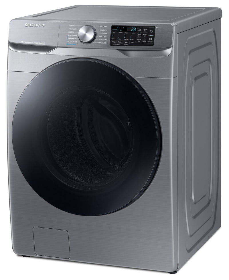 BLP00700 - Samsung 4.5 cu. ft. Smart High-Efficiency Front Load Washer in Platinum with Super Speed - WF45B6300APUS
