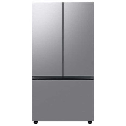 BLP00559 - Samsung Bespoke 36 in. 24 cu. ft. Counter Depth 3-Door French Door Smart Refrigerator in Stainless Steel - RF24BB6600QLA