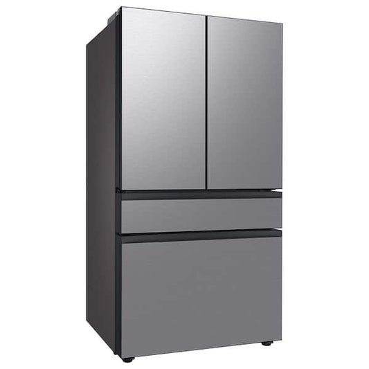 BLP01003 - Samsung Bespoke 29 cu. ft. Standard Depth 4-Door French Door Smart Refrigerator in Stainless Steel with Beverage Center - RF29BB8600QLA