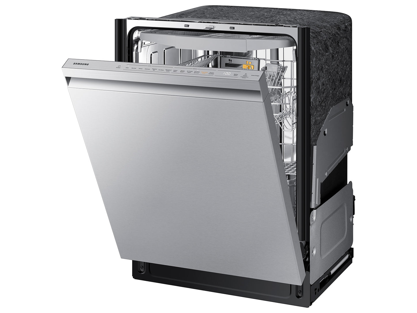 BLP00709 - Samsung 24 in. Top Control Built-In Tall Tub Smart Dishwasher in Fingerprint Resistant Stainless Steel with AutoRelease - DW80B7070USAA