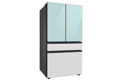 BLP01001 - Samsung - BESPOKE 29 cu. ft 4-Door French Door Smart Refrigerator with Beverage Center - Morning Blue Glass - RF29BB86004MA