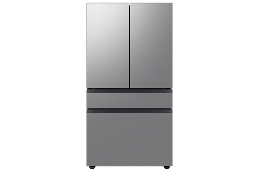 BLP01005 - Samsung Bespoke 36 in. 23 cu. ft. Counter Depth 4-Door French Door Refrigerator in Stainless Steel with Beverage Center - RF70F23DERAA