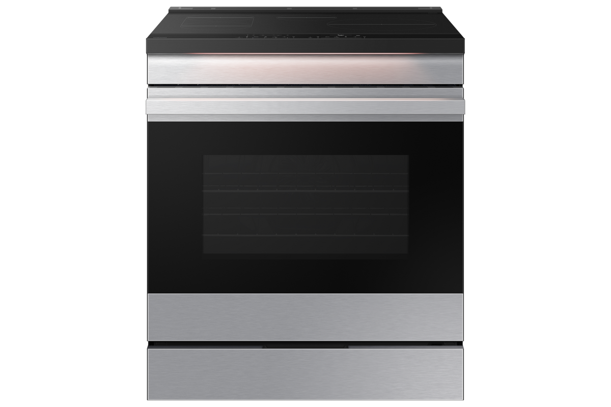 BLP01030 - Samsung Bespoke 30 in. 6.3 cu. ft. 4-Burner Element Smart Slide-In Induction Range in Stainless Steel - NSI6DG9100SRA