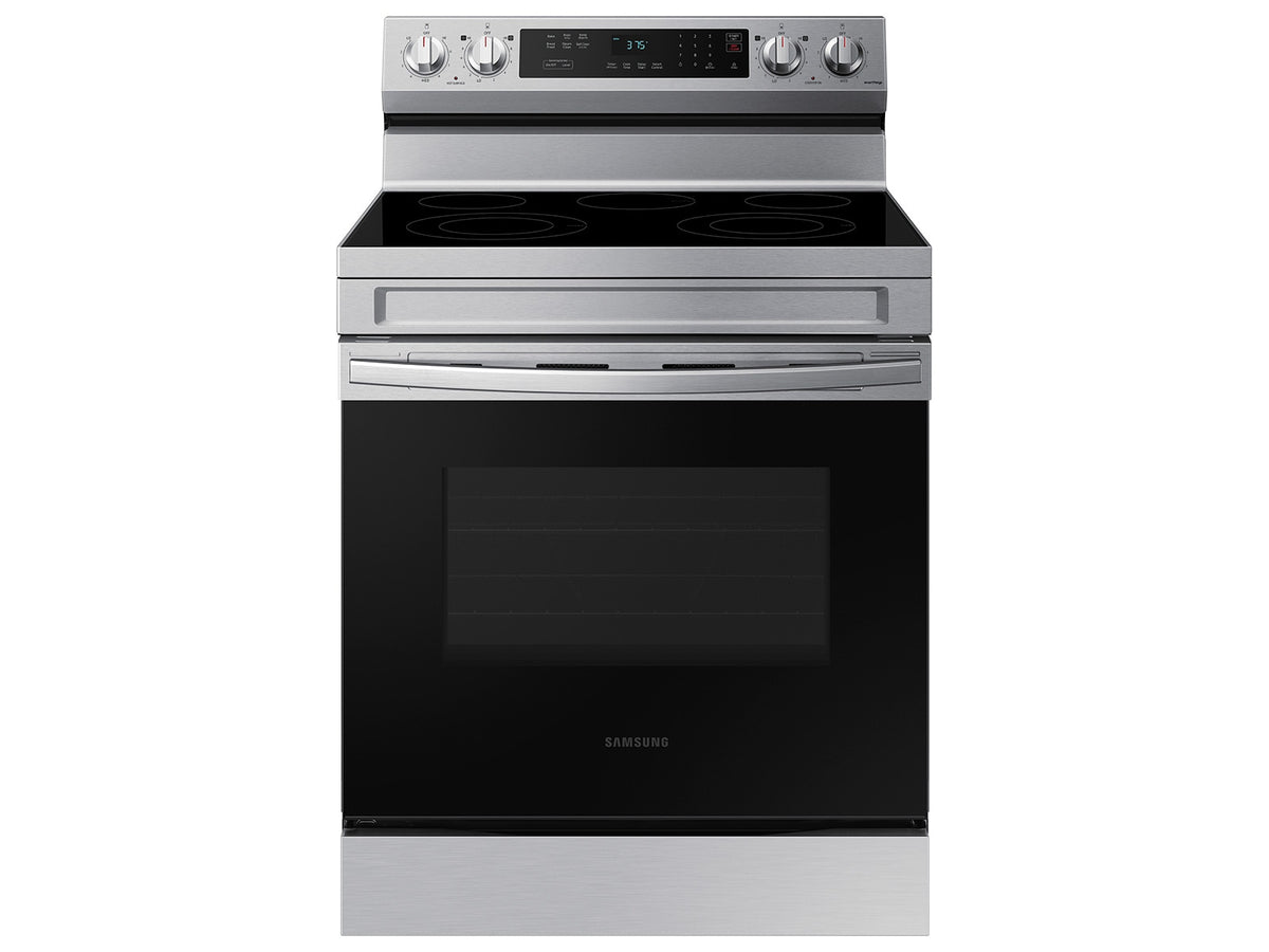 BLP00957 - Samsung 30 in. 5-Burner Element Smart Freestanding Electric Range in Stainless Steel - NE63A6311SSAA