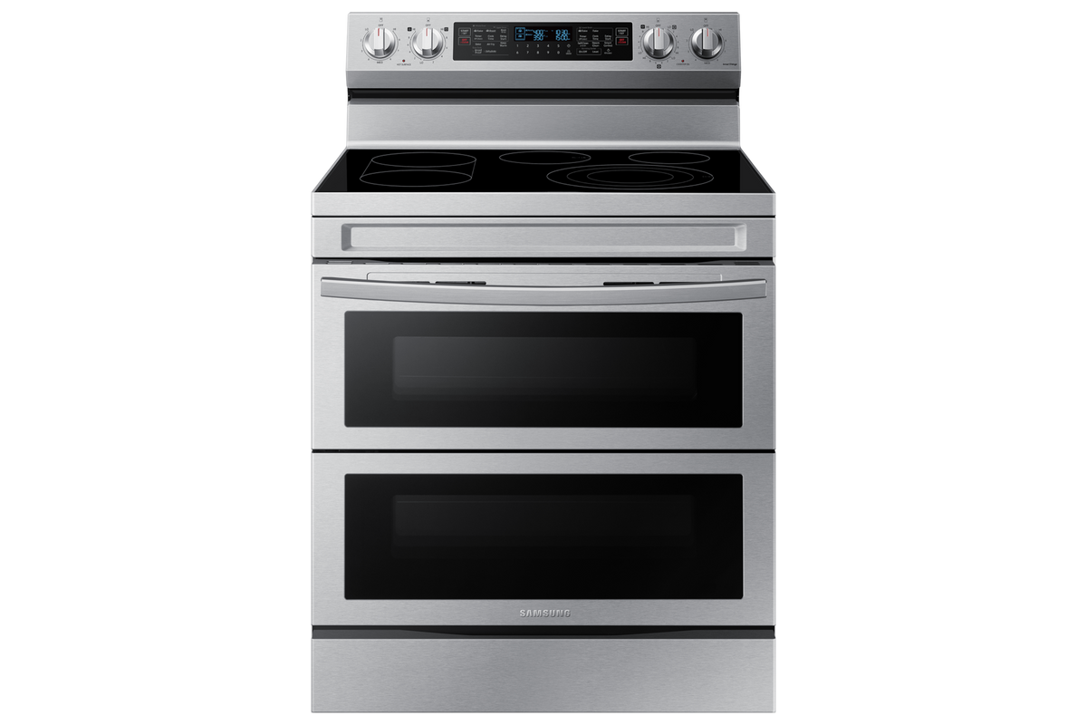 BLP00917 - Samsung 30 in. 5-Burner Element Smart Freestanding Double Oven Electric Range - NE63A6751SSAA