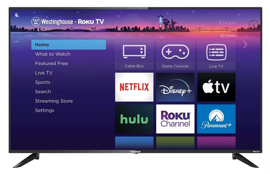 WR65UT4212-R, Westinghouse - 65" Class LED 4K UHD Smart Roku TV