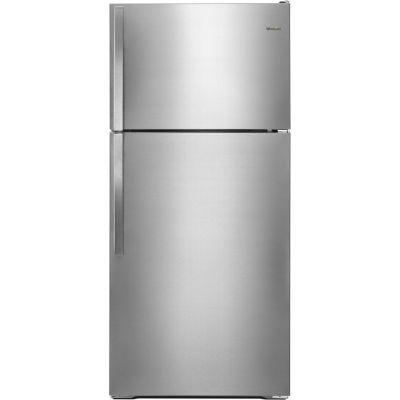 BLP00407 - Whirlpool - 14.3 Cu. Ft. Top-Freezer Refrigerator - Monochromatic Stainless Steel
